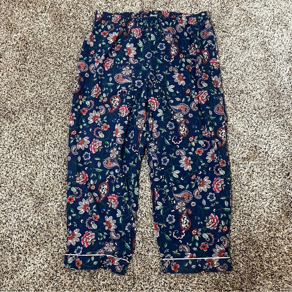 Liz Claiborne blue paisley pj bottoms